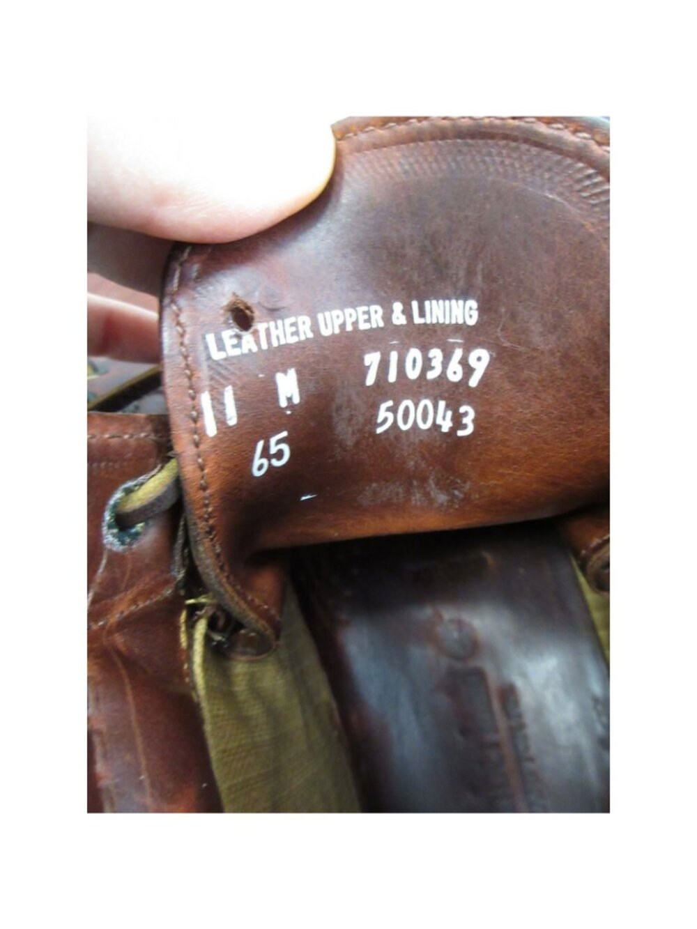 VINTAGE Timberland Boots 11 M Leather 7 Eye Moc Toe Lug Sole Lace Up * - Picture 8 of 12